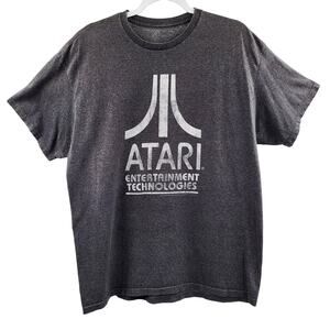 ATARI Entertainment Technologies Gray & White Classic Logo T-Shirt Men's Size XL